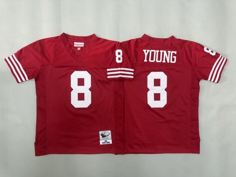 Youth San Francisco 49ers #8 Young Red Throwback Limited Nike NFL Jersey 01->youth nfl jersey->Youth Jersey